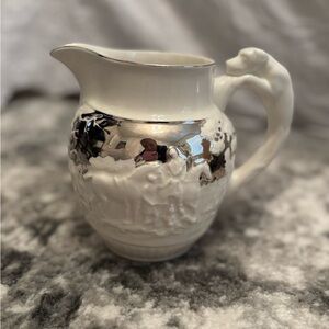 Wedgwood White and Silver Ceramic Jug